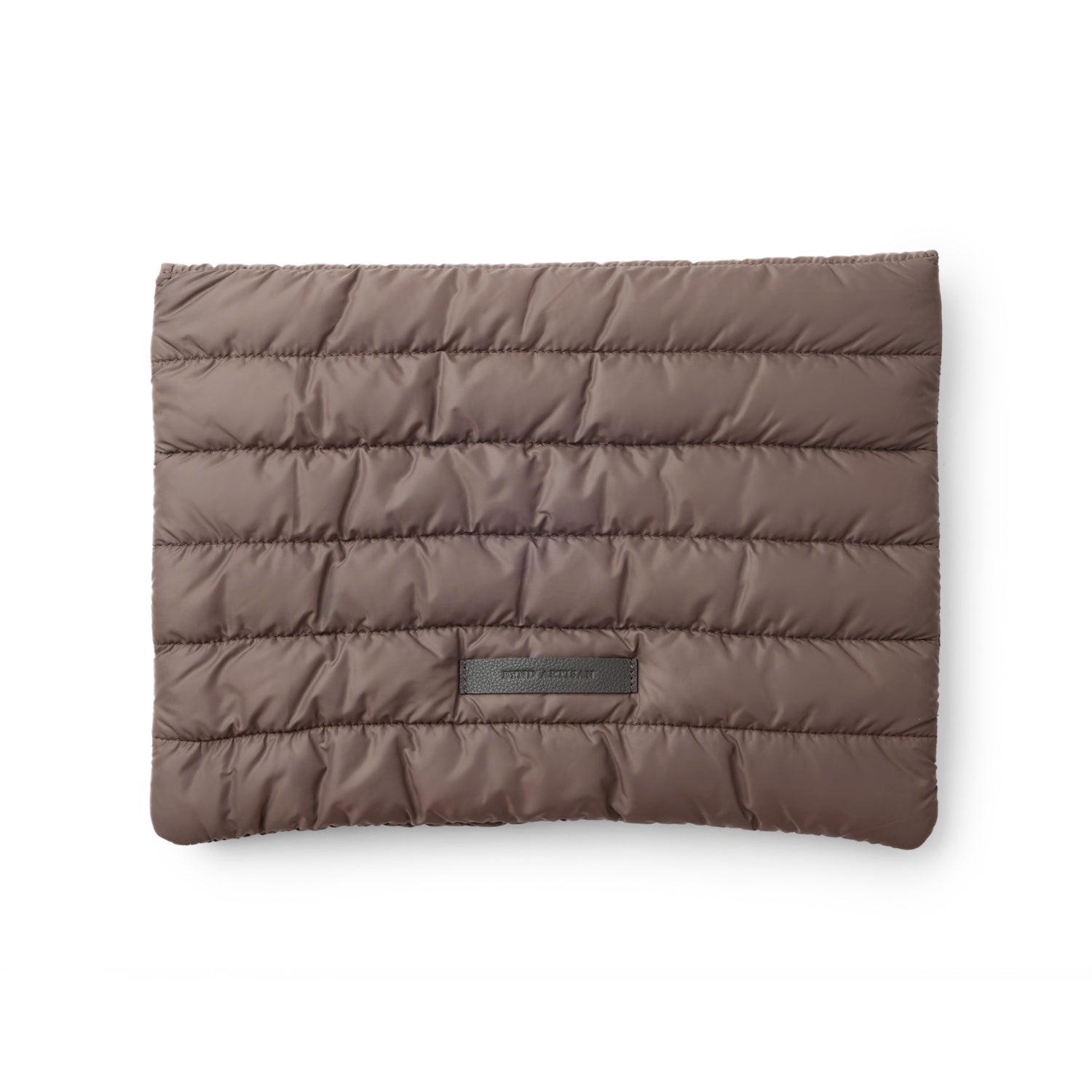 Quilted Puffy Laptop Sleeve with Leather Strap