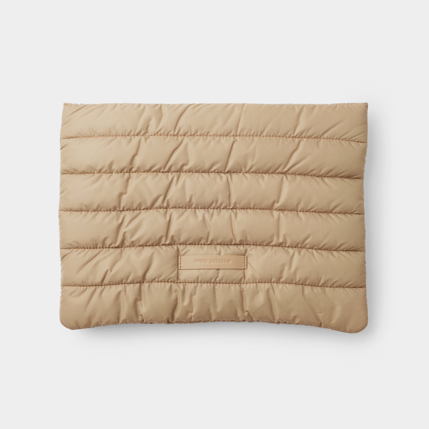 Quilted Puffy Laptop Sleeve with Leather Strap